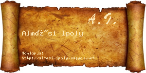 Almási Ipoly névjegykártya