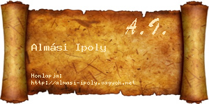 Almási Ipoly névjegykártya